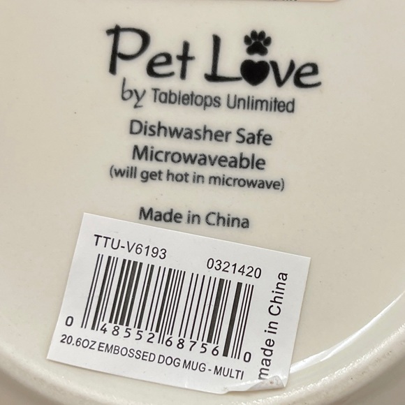 Valentine Dogs Ceramic Pink Heart Handle Coffee Mug Cup NEW - Picture 6 of 6